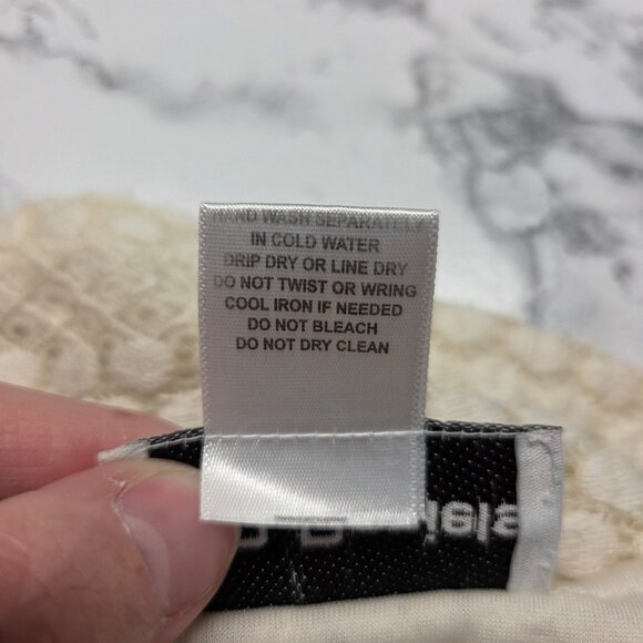 C.D. Daniels 2X Off White Ivory 3/4 Sleeve Crochet Blouse - Picture 10 of 10